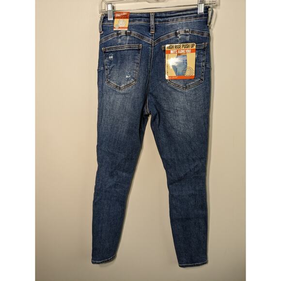 Wax Jeans Butt I Love You High Rise Push Up Jeans Distressed Size 5/27 - Picture 2 of 10